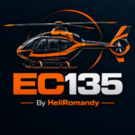 hélicoptère ec135 noir et orange