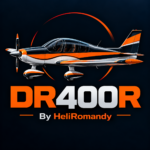 logo aéronautique dr400r orange et noir