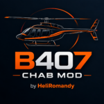 logo d’hélicoptère b407 – by heliromandy